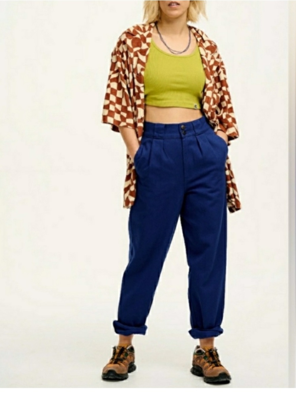 Lucy & Yak Addison Trouser Pants Blue Size 34
